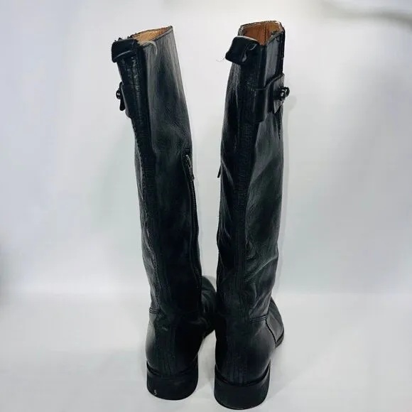 Spirit by Lucchese Bailey Riding Boots Black Leather Women's 8.5 M