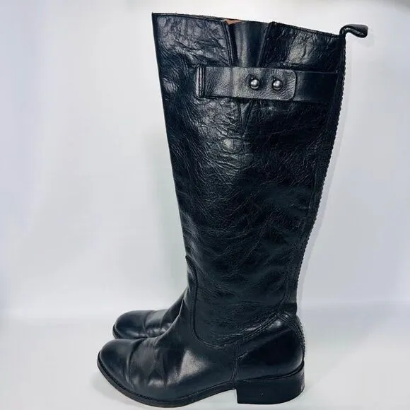 Spirit by Lucchese Bailey Riding Boots Black Leather Women's 8.5 M