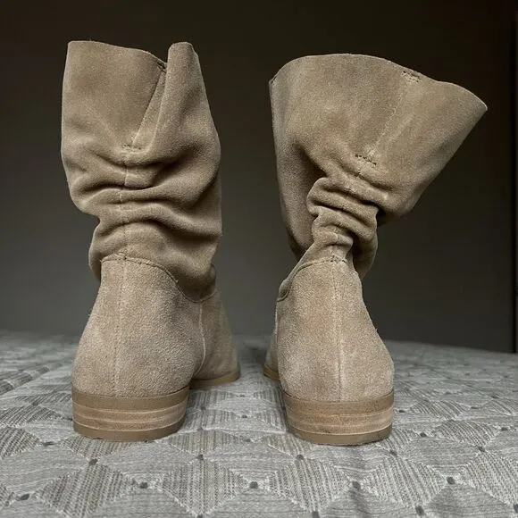 Splendid Claudia Tan Suede Slouchy Ankle Boots Women 7.5M Boho Hippie Casual