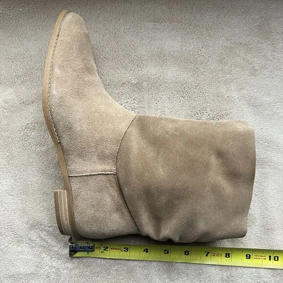 Splendid Claudia Tan Suede Slouchy Ankle Boots Women 7.5M Boho Hippie Casual