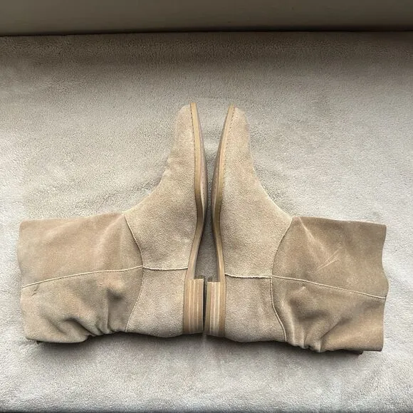 Splendid Claudia Tan Suede Slouchy Ankle Boots Women 7.5M Boho Hippie Casual
