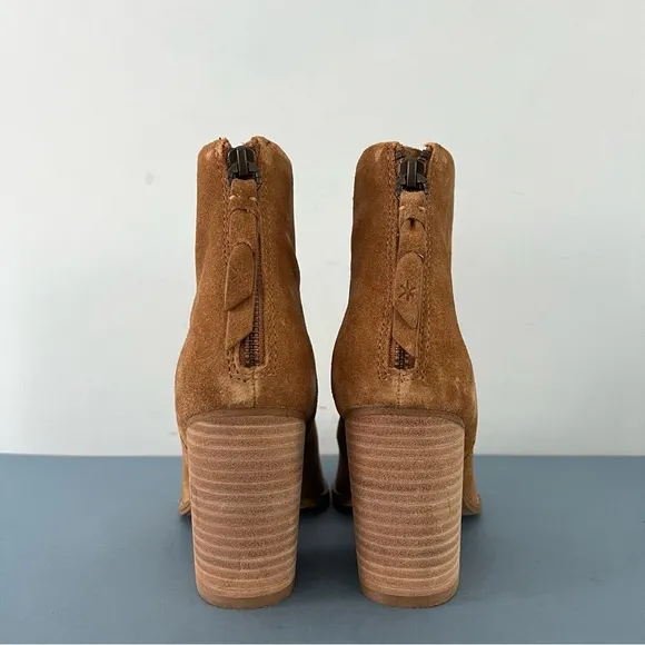 Splendid Hila Suede Sand Tan Block Heel Ankle Boots