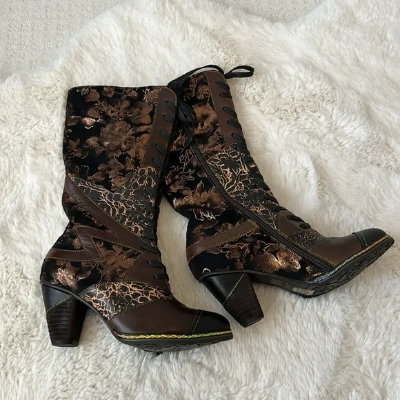 Spring Step L’Artiste  Malagie-Croco Boots Black