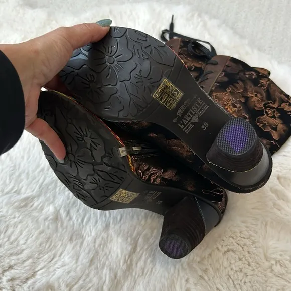 Spring Step L’Artiste  Malagie-Croco Boots Black