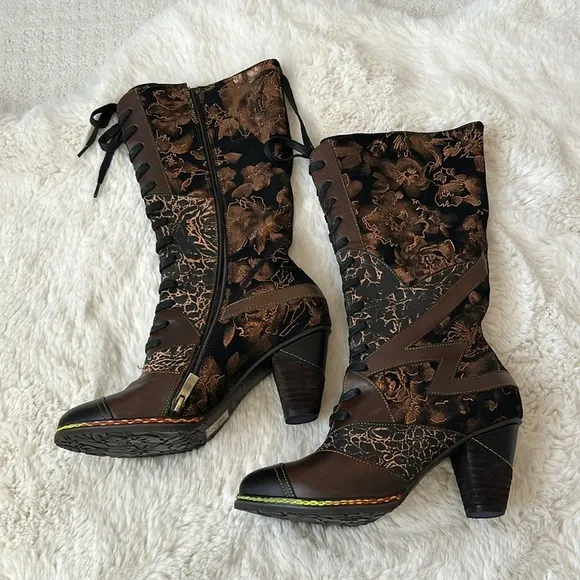 Spring Step L’Artiste  Malagie-Croco Boots Black
