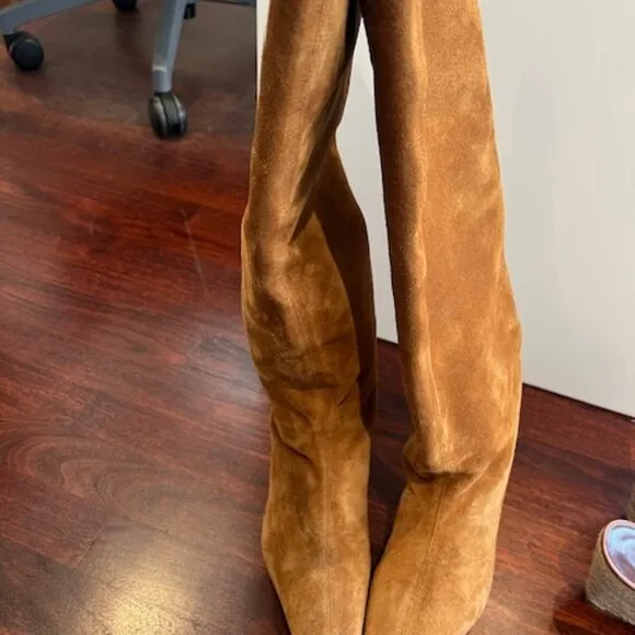 STAUD Wally suede knee boots