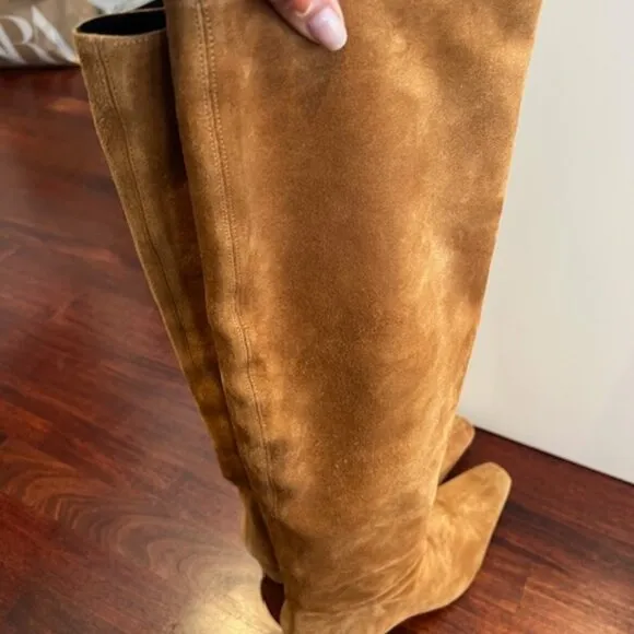 STAUD Wally suede knee boots
