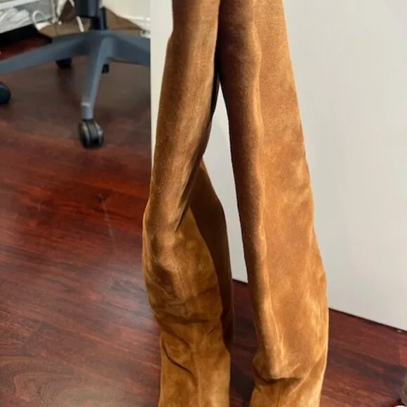 STAUD Wally suede knee boots