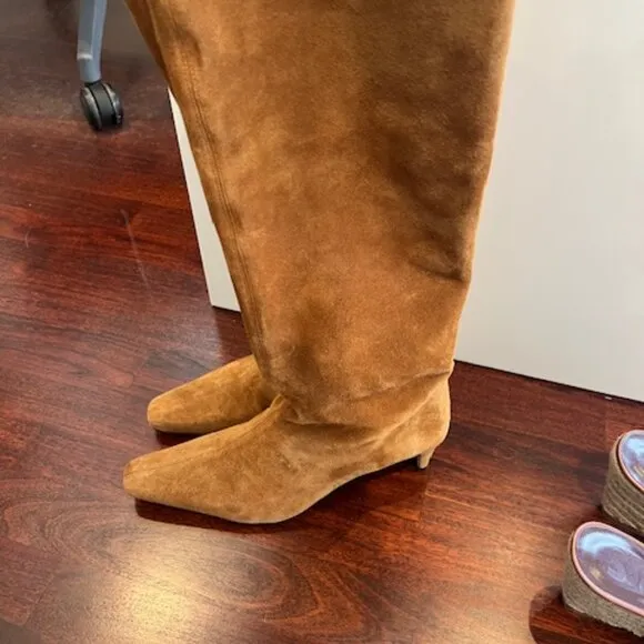 STAUD Wally suede knee boots