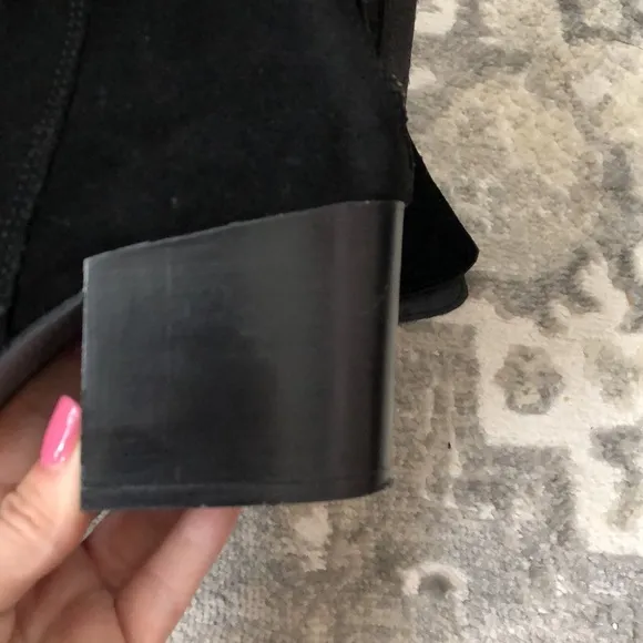 STEVE MADDEN black genuine suede Orabella over the knee boots