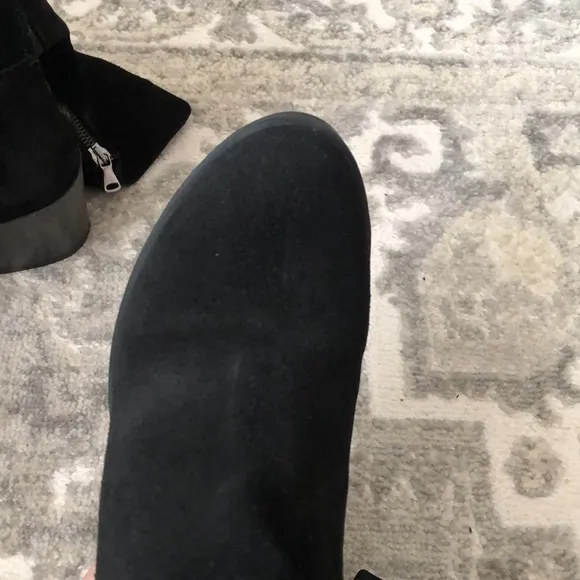 STEVE MADDEN black genuine suede Orabella over the knee boots