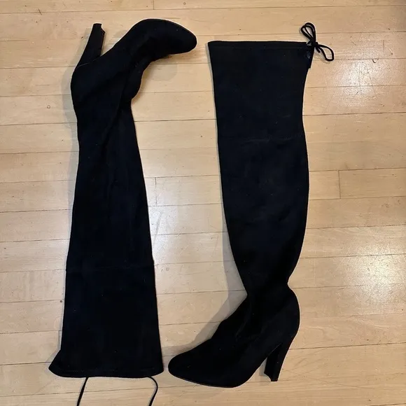 Steve Madden  Gorgeous Black Vegan suede over the knee boots, 8,  GD