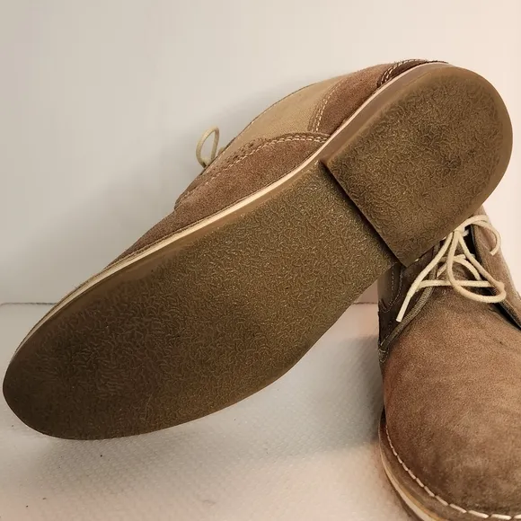 Steve Madden Hanson Desert Boot 9.5 nubuck suede &amp; canvas low boots