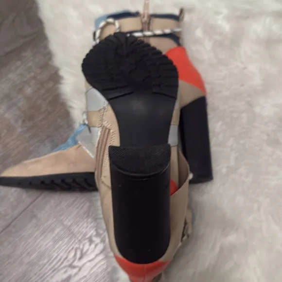 STEVE MADDEN Illusion Multi-color Heeled Ankle Boots