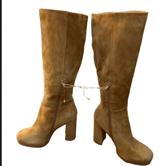 Steve Madden Marcello Womens Suede Boots Color:Sand Suede Size:8