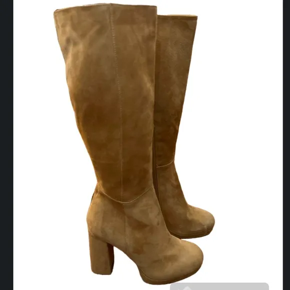 Steve Madden Marcello Womens Suede Boots Color:Sand Suede Size:8