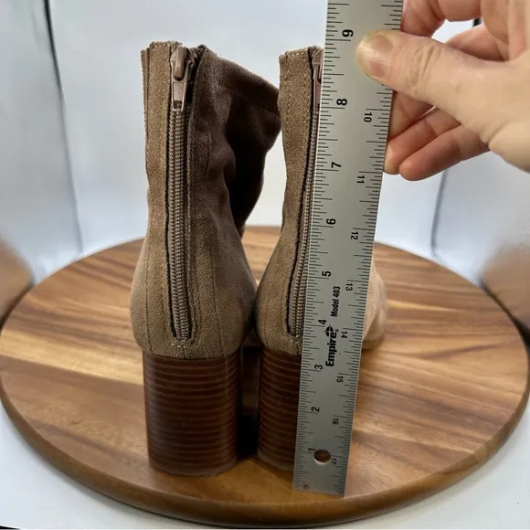 Steve Madden Nourish Faux Suede Square Toe Ankle‎ Boots Block Heel Women's 9.5M