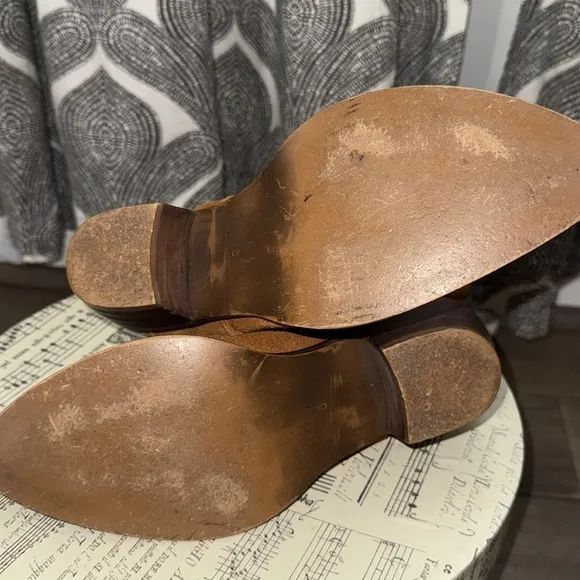 Steve Madden Peramis Suede Cognac Western Boots