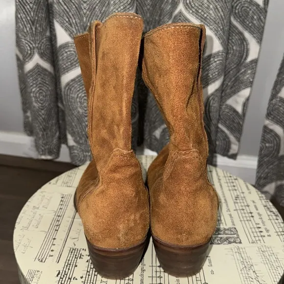 Steve Madden Peramis Suede Cognac Western Boots