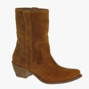 Steve Madden Peramis Suede Cognac Western Boots