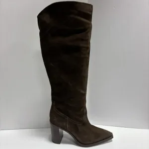 Steve Madden Women’s Emmet, Brown Suede Knee High Boots, Size 10 M