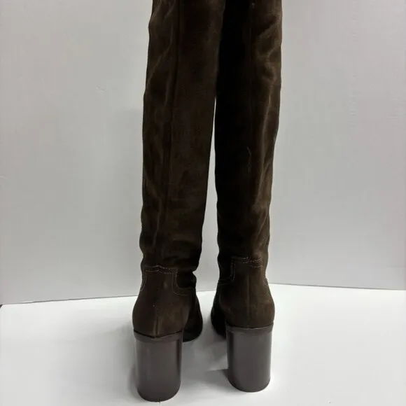 Steve Madden Women’s Emmet, Brown Suede Knee High Boots, Size 10 M