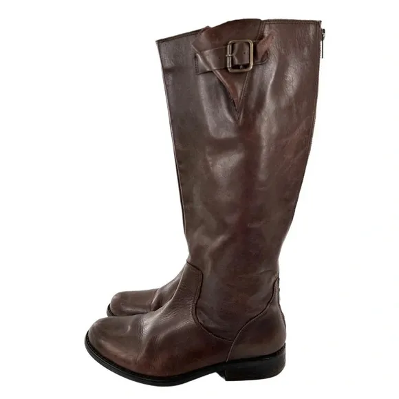Steve Madden womens knee high boots size 9.5 brown leather riding