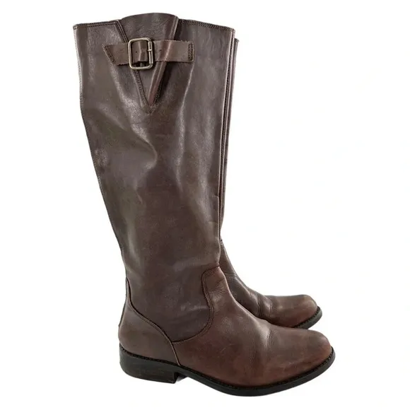 Steve Madden womens knee high boots size 9.5 brown leather riding