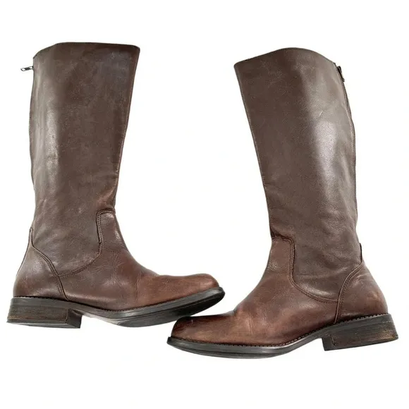 Steve Madden womens knee high boots size 9.5 brown leather riding