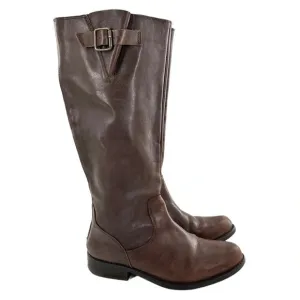 Steve Madden womens knee high boots size 9.5 brown leather riding