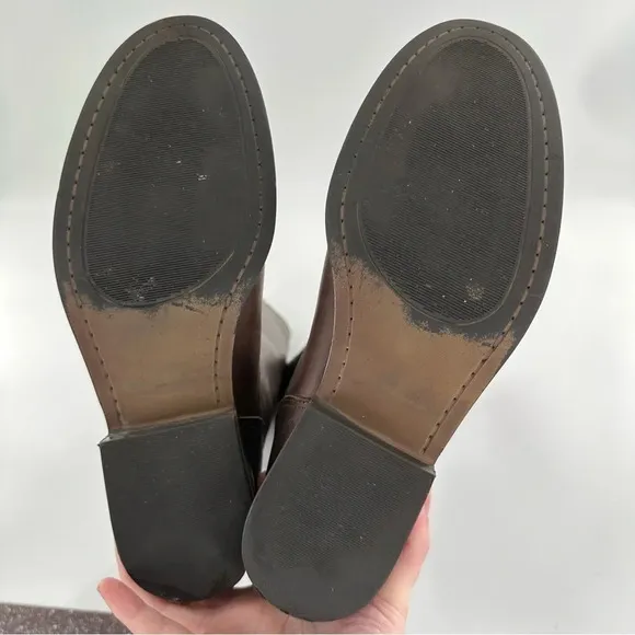 Steve Madden womens knee high boots size 9.5 brown leather riding
