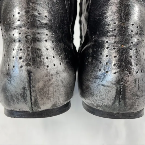 Steven by Steve Madden Sander Gunmetal Leather Knee High Riding Boots. Size 7.5