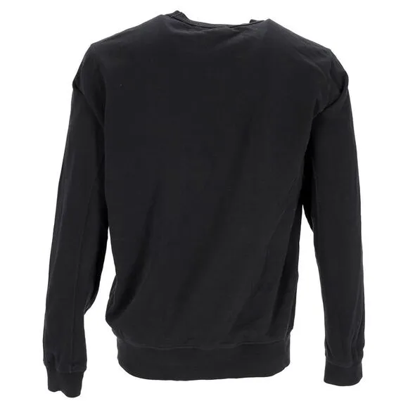 Stone Island Logo Patch Sweater in Black Cotton