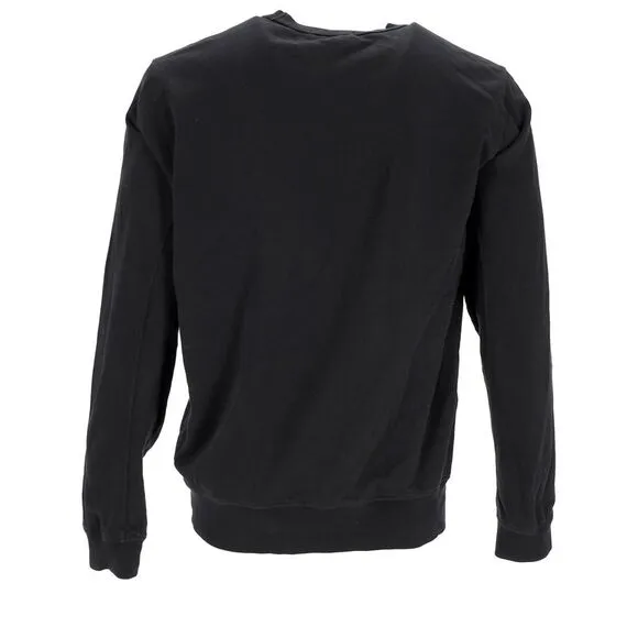 Stone Island Logo Patch Sweater in Black Cotton