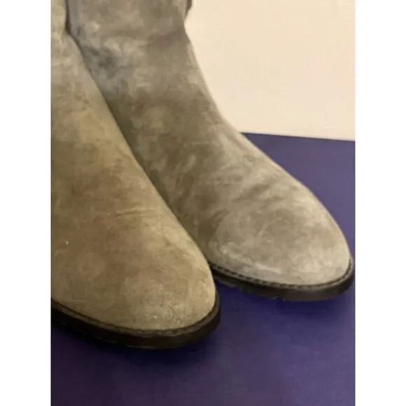 Stuart Weitzman •6• Mane Fringe Over the Knee Taupe Beige Suede 50/50 Boots NEW
