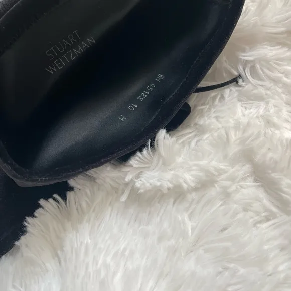 Stuart Weitzman Black Over the Knee Boots with Chunky Heel