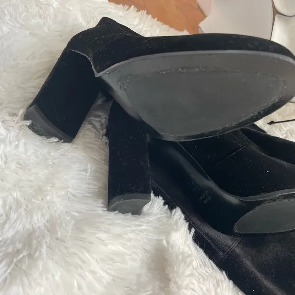 Stuart Weitzman Black Over the Knee Boots with Chunky Heel