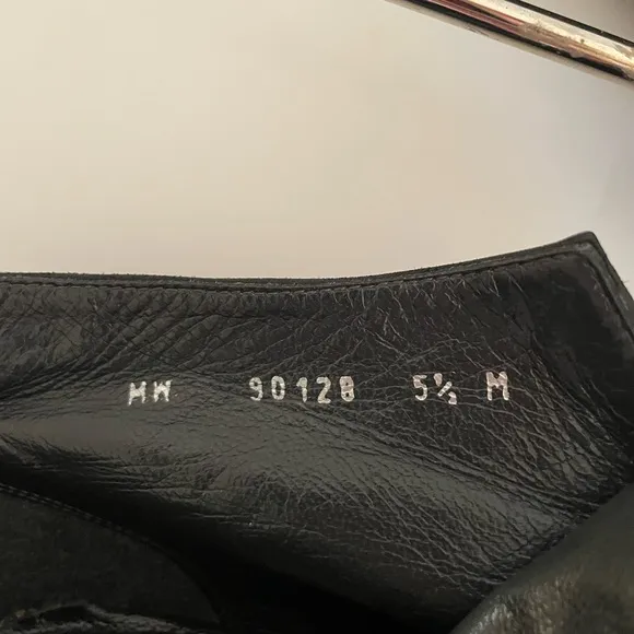 Stuart Weitzman Black Stiletto Ankle Boots with Silver Heel Size 5.5