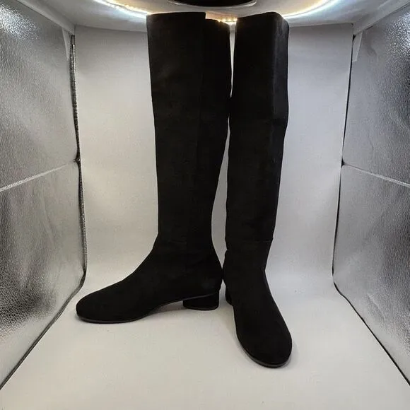 Stuart Weitzman - Black Suede Leather Tall Knee Boots  Sz 6/36.5