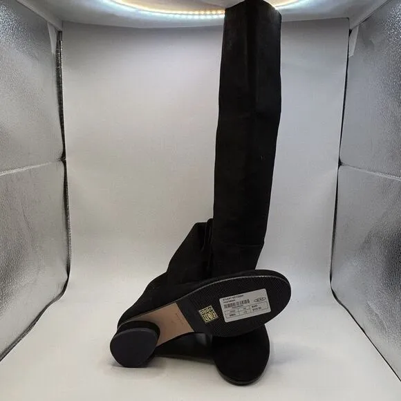 Stuart Weitzman - Black Suede Leather Tall Knee Boots  Sz 6/36.5