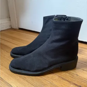 Stuart Weitzman Gore-Tex Square Toe Block Heel Ankle Boots | Size 7