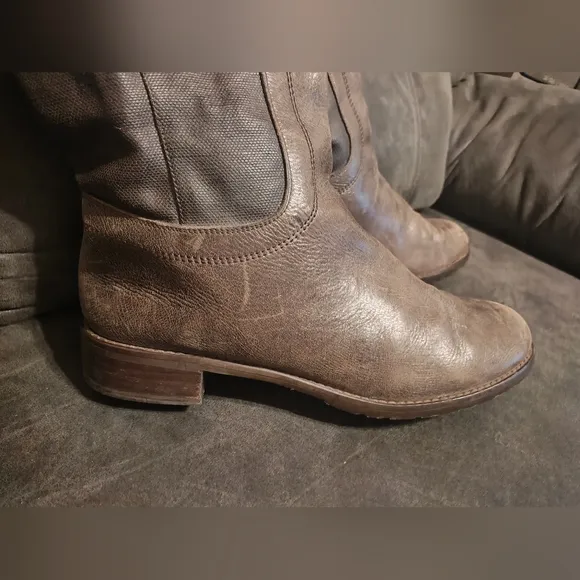 STUART WEITZMAN LUDLOW RIDING LEATHER BROWN BUCKLE BOOTS 10 M Gossip Girl