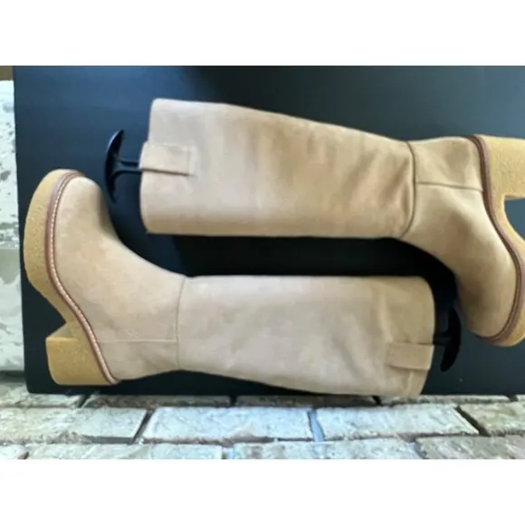 Stuart Weitzman Montana Slouch sand Suede Boots Size 6