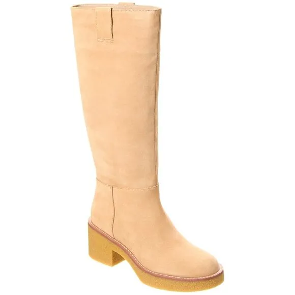 Stuart Weitzman Montana Slouch sand Suede Boots Size 6