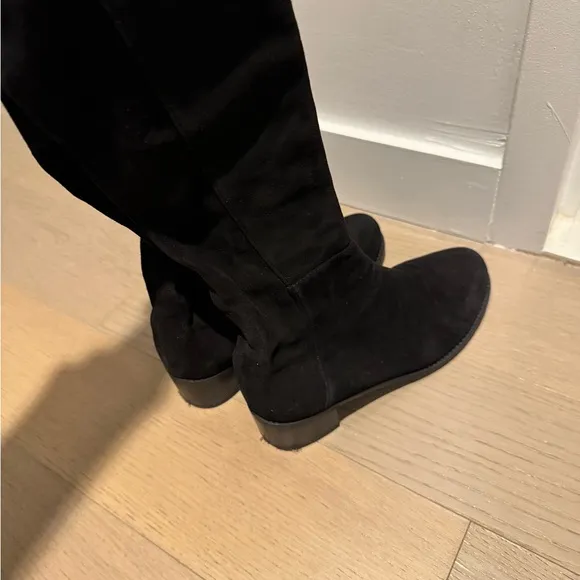 Stuart Weitzman Suede Black Knee High Boots