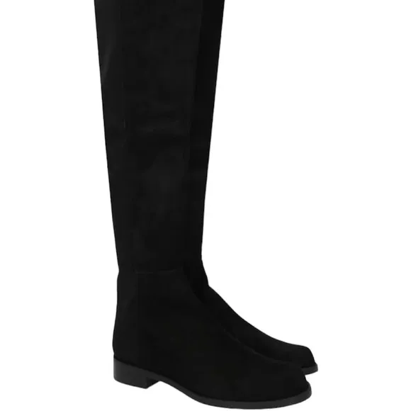 Stuart Weitzman Suede Black Knee High Boots