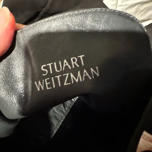 Stuart Weitzman Suede Black Knee High Boots
