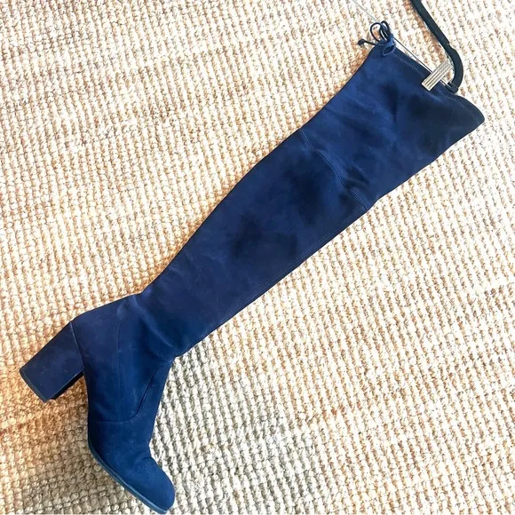 Stuart Weitzman Tieland Blue Over-the-Knee Boots