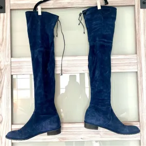 Stuart Weitzman Tieland Blue Over-the-Knee Boots