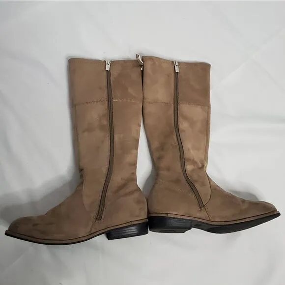 STUART WEITZMAN tan boots lowland bow suede riding 5/36